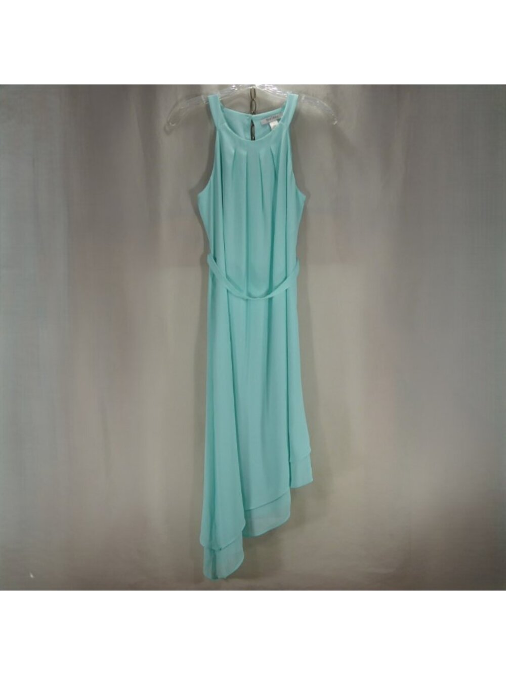 White House Black Market Mint Asymmetrical Halter Dress